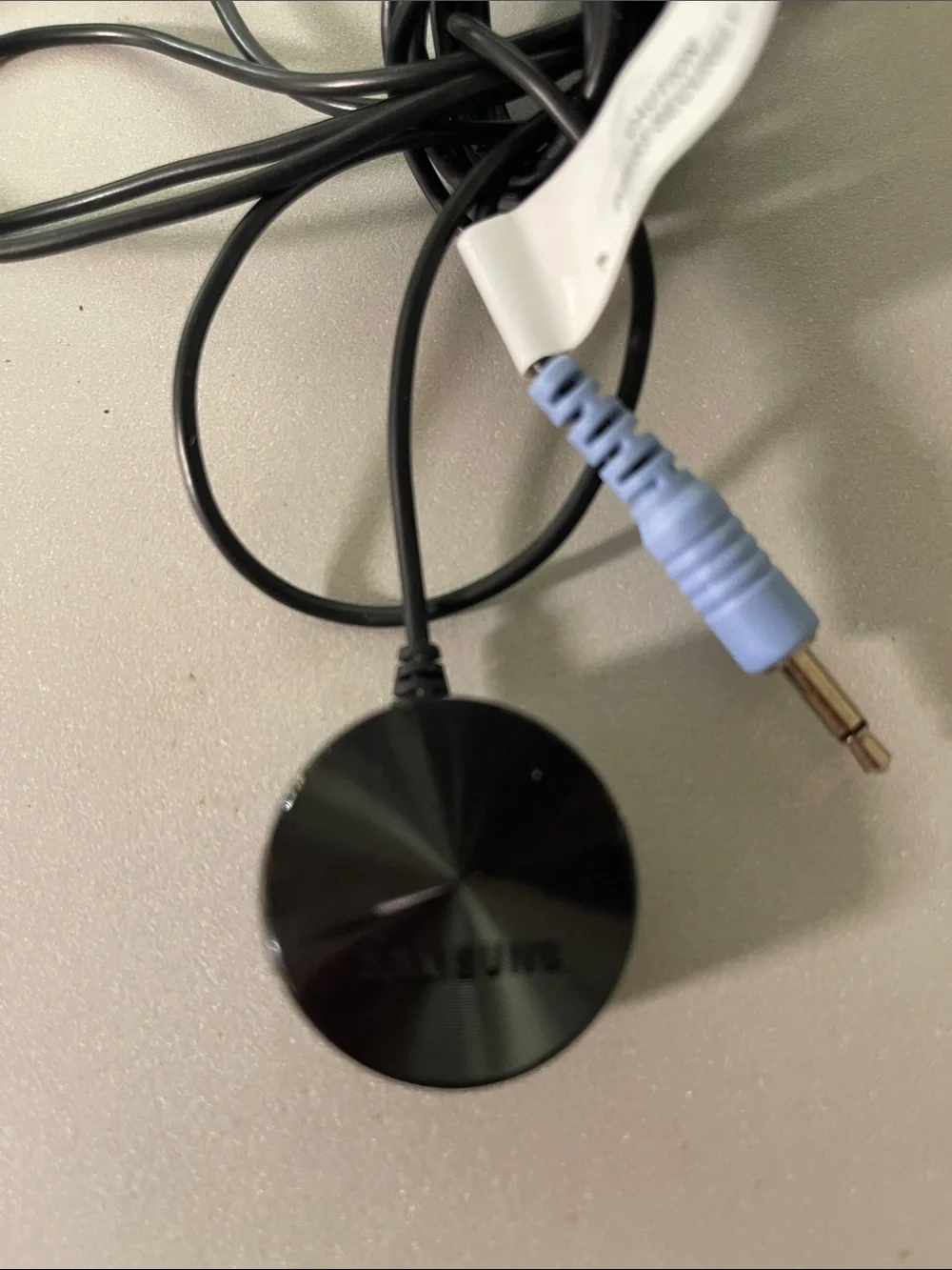 Samsung Black 3.5mm Audio Extender Cable with Blue Plug